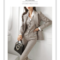 Autumn Clothing Graceful Suit Jacket Fashion Vest Professional Women's Pants Three-piece Set