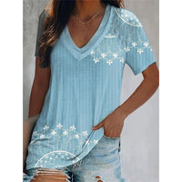 Ethnic Style Two Layers Collar Short Sleeve