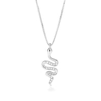 Fashion Lady Snake Pendant Necklace With Dazzling Zirconia Stylish Party Accessories Dainty Gift Animal Jewelry For Women Fashion Jewelry