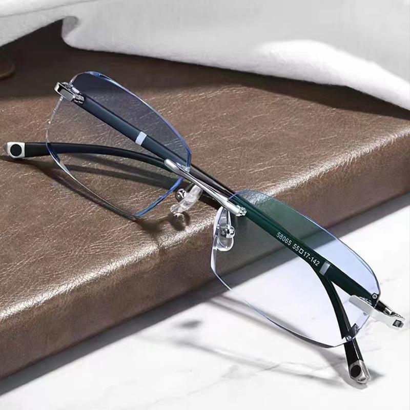 Diamond Rimmed Frameless Reading Glasses