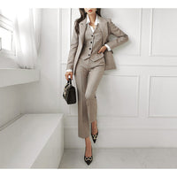 Autumn Clothing Graceful Suit Jacket Fashion Vest Professional Women's Pants Three-piece Set