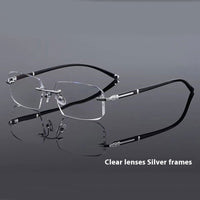 Diamond Rimmed Frameless Reading Glasses